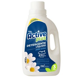 Detergente líquido Active Plus 3 litros con bioenzimas para ropa