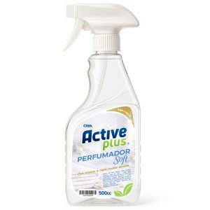 Perfumador de aire y telas Active Plus Soft 500 cc aroma a ropa recién lavada