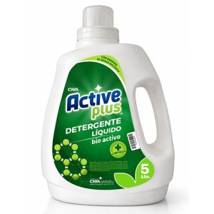 Detergente líquido Active Plus bio activo botella 5 litros limpieza profunda