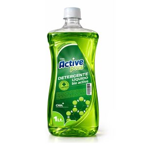 detergente liquido active plus bioactivo 1 litro con enzimas de origen biologico